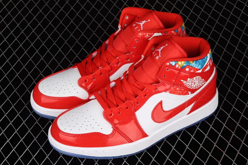 All Categories Air Jordan Jordan Series Basketball Shoes Air Jordan 1 Mid Air Jordan 1 Mid AJ1 Joe 1 Christmas Red China Basketball Shoes DC7294-600